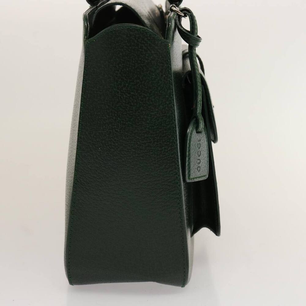 GUCCI Hand Bag Leather Green 000 2058 0307 Auth 75505 - Picture 4 of 16